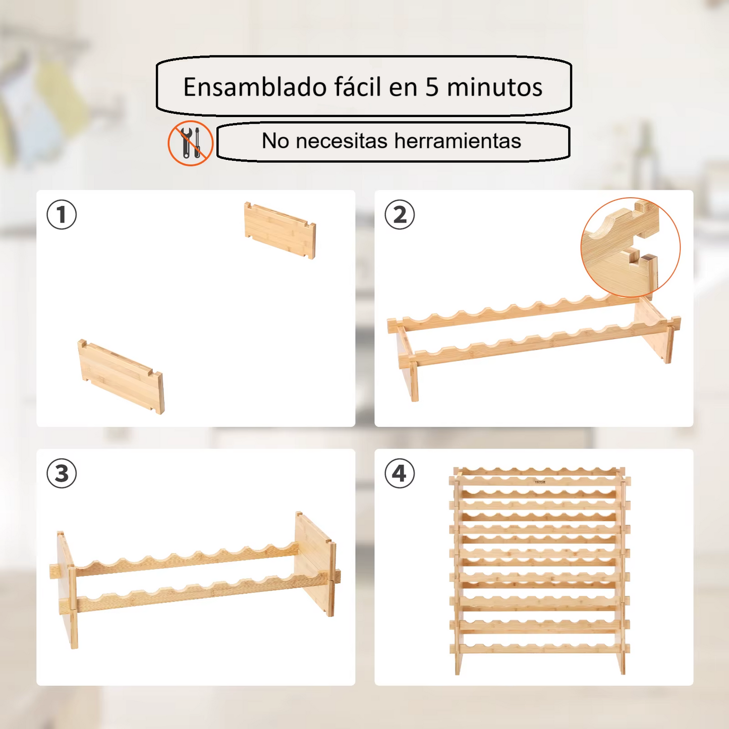 Estante Modular apilable para botellas de vino