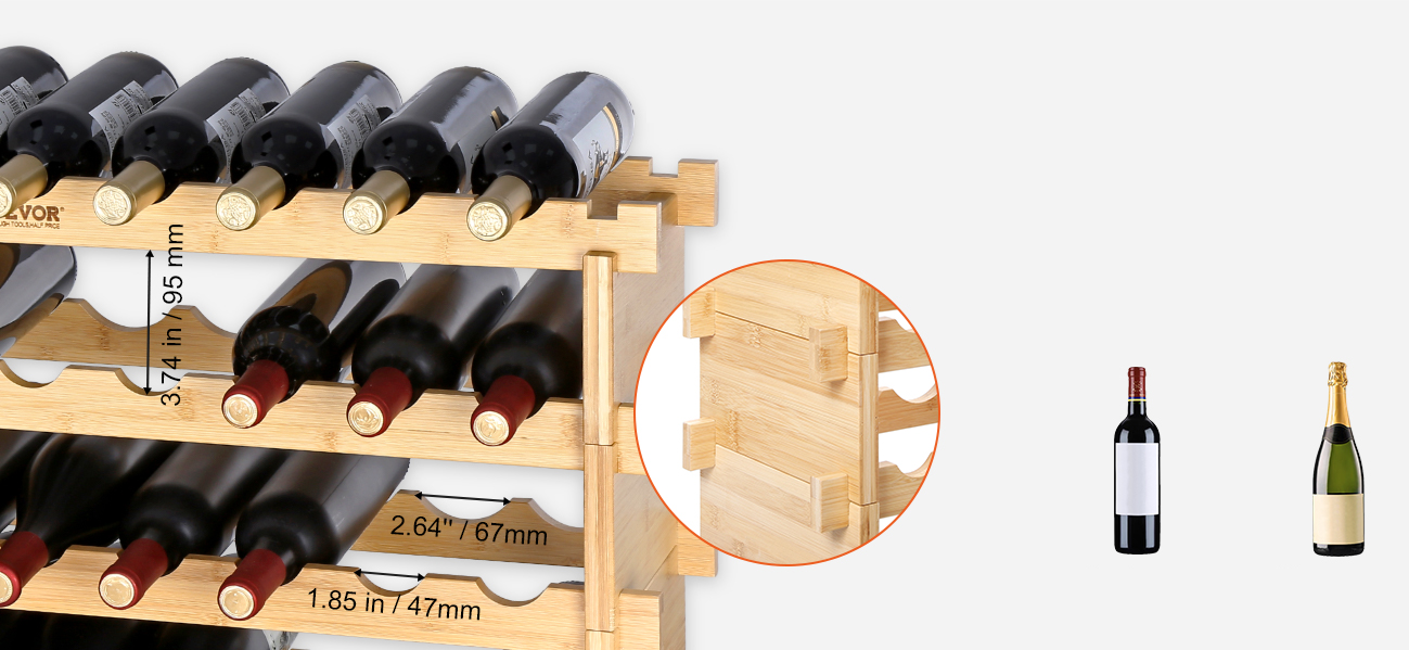 Estante Modular apilable para botellas de vino